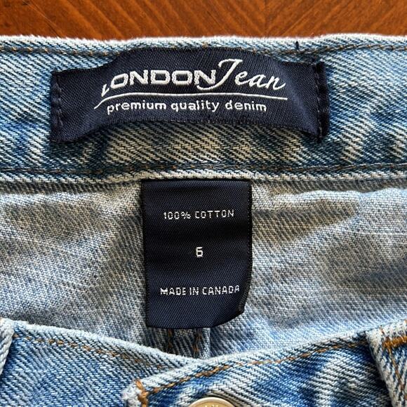 London Jean Lightwash Blue Denim Straight Leg Jeans Woman Size 6 Classic Rise - Picture 3 of 10